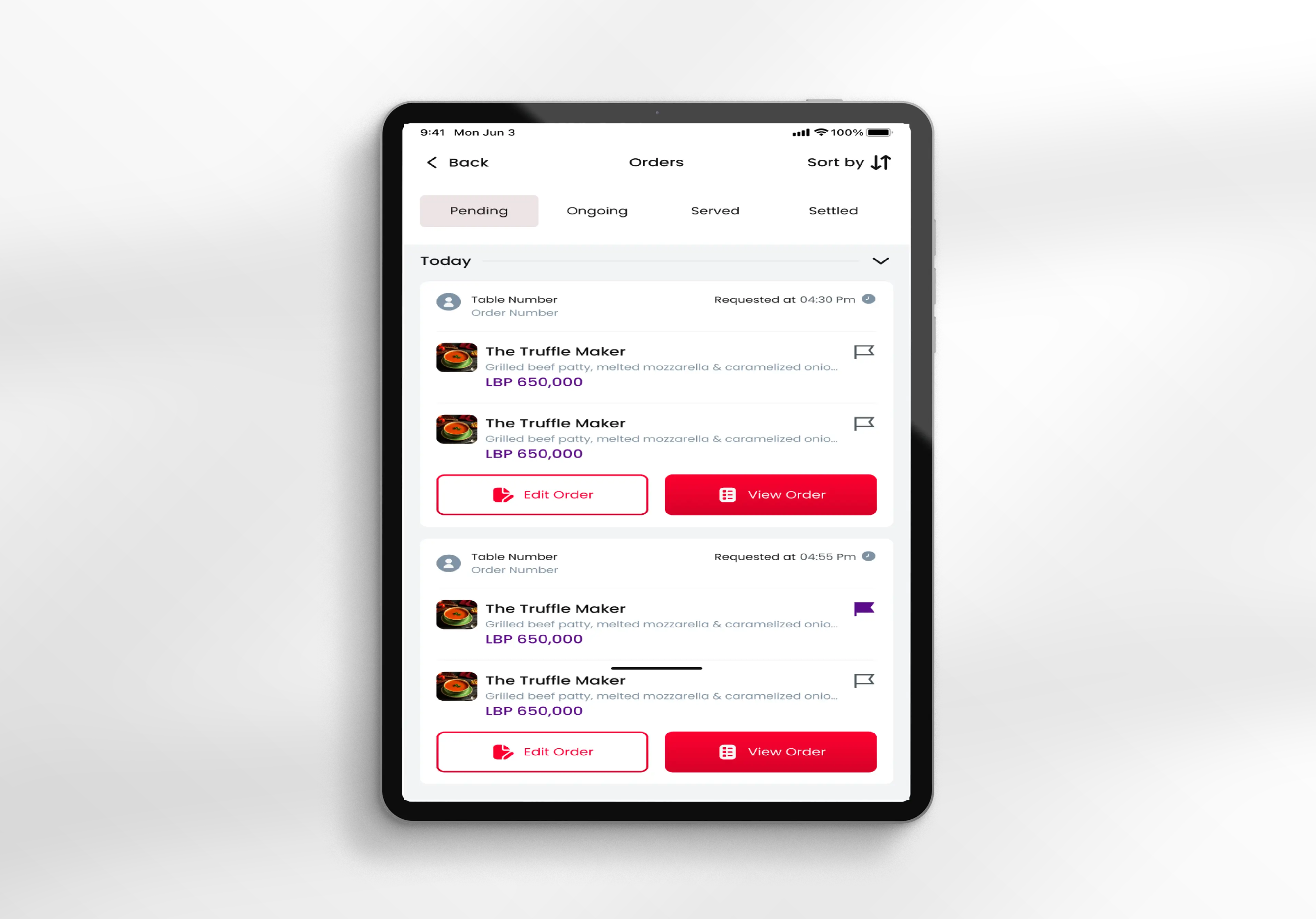 Crepaway Waiter's App — screen 6 of 7
