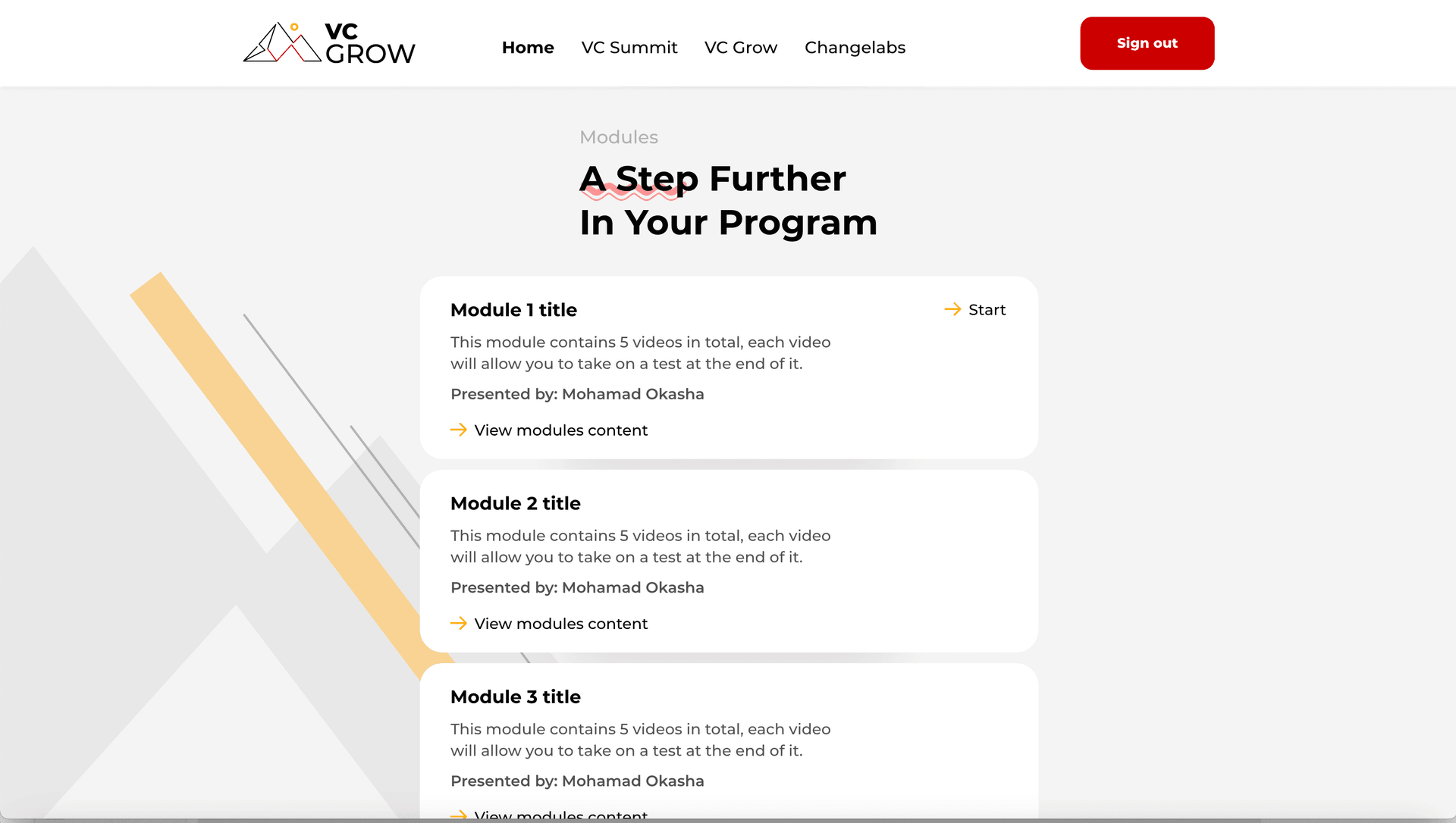 VC E-Learning — screen 11 of 17