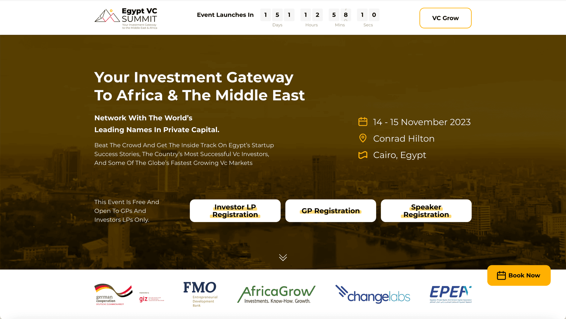 VC Summit and Grow — website preview