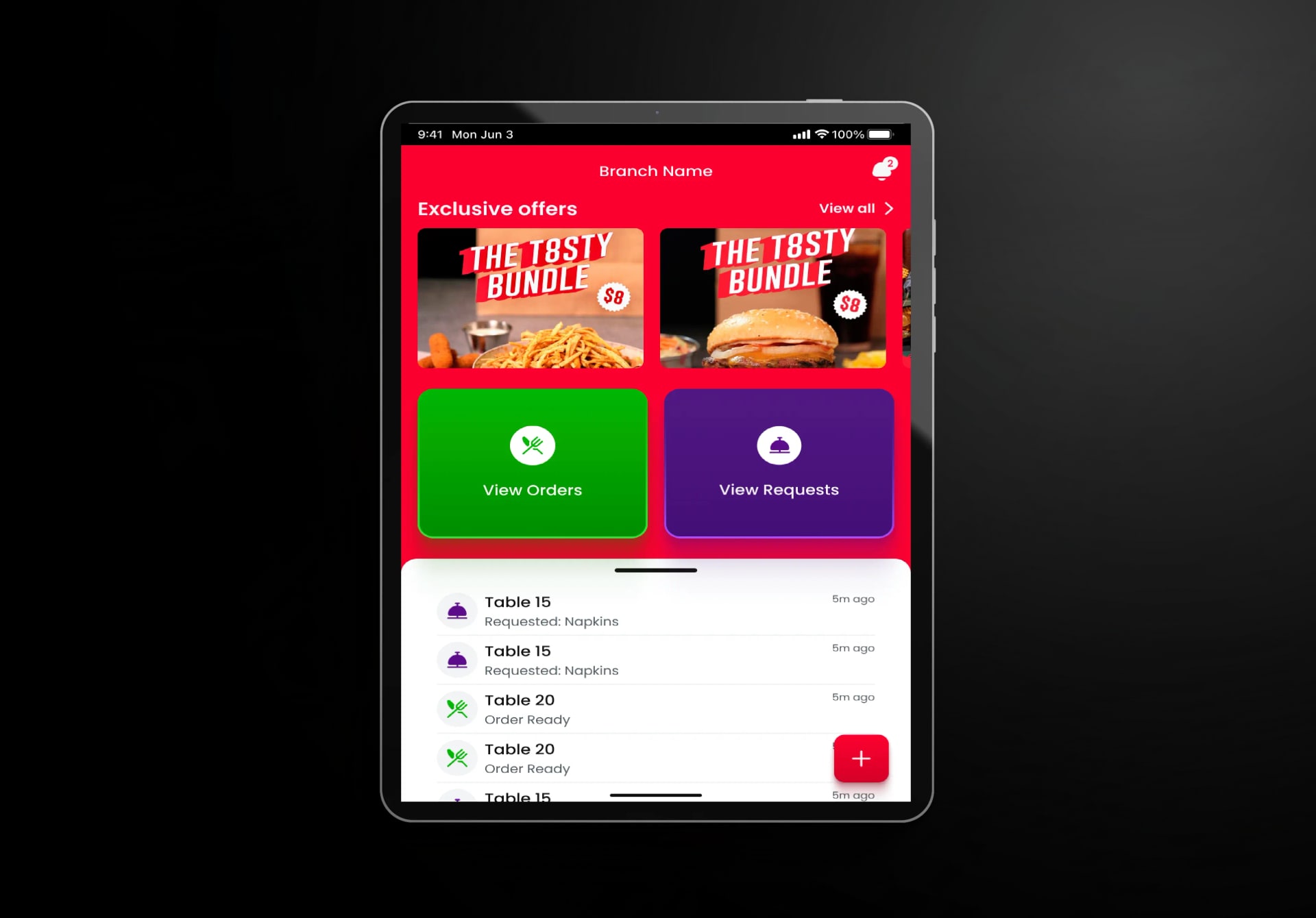 Crepaway Waiter's App — mobile app preview