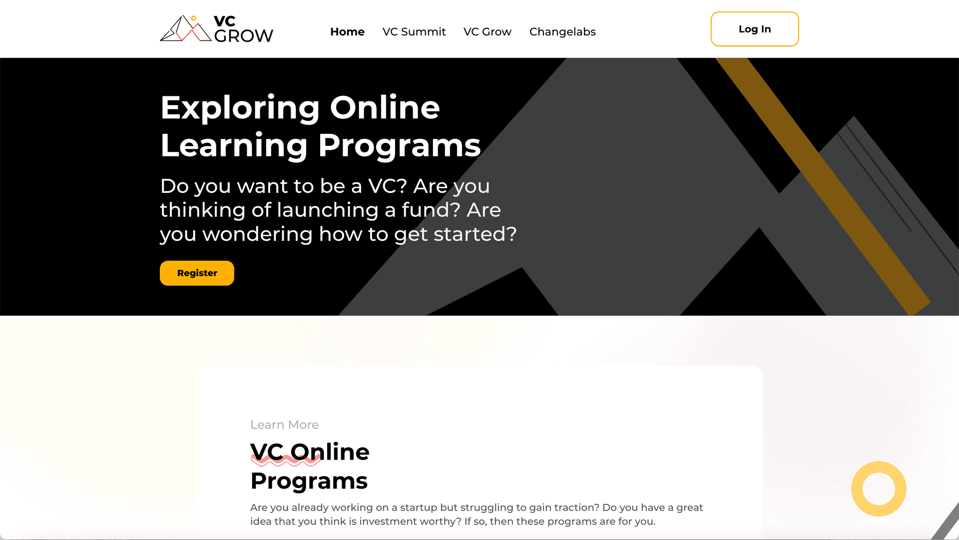 VC E-Learning — website preview